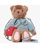 Kate Spade Denim Katey Bear Crossbody Bag Women&#39;s Novelty Handbag Brown/... - $347.42 CAD