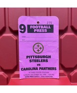 Pittsburgh Steelers Vs Carolina Panthers NFL Football Press Pass Pre Own... - $256.84 MXN