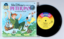 Disney - Peter Pan (7&quot;) (1977) Vinyl • Story &amp; Songs, Book and Record - $44.61