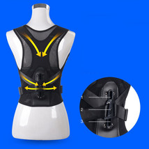 Adjustable Back  Lumbar spine Support Brace Shoulder Posture Corrector Belt - £14.93 GBP