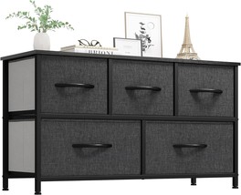 The Yitahome Dresser With Five Drawers Is A Black Dresser And Chest Of Drawers, - $71.95