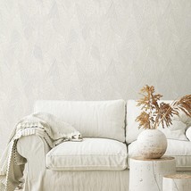 Roommates Rmk12113Wp Pearl Beige Woven Reed Stitch Peel And Stick Wallpaper - £34.36 GBP