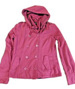 Vintage Button Up Jacket Juniors Sz LargeNollie Wine Color W/Removable Hood - $17.47 CAD