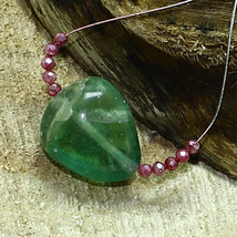 Perline di pietra di luna di fluorite liscia briolette gioielli pietra... - £2.35 GBP