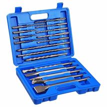 COMOWARE Rotary Hammer Drill Bits Set &amp; Chisels- SDS Plus Concrete Masonry Hole - £21.68 GBP