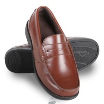 The Mens Neuropathy PEDILITE Loafers Shoes Adjustable Brown Lightweight Size 9.5 - £52.95 GBP