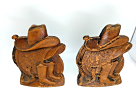 Resin Western/Cowboy Bookends - Cowboy Hat, Saddle, Boots. Whimsical, fa... - £15.37 GBP