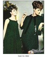 1960s A Line Tent Dress,  Sleeveless with Jacket - 2 Knit patterns (PDF ... - £3.13 GBP
