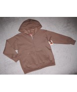 BOYS 6 / 7- Hanes Just for Fun - Brown Zippered JACKET /  HOODIE - $19.20 CAD