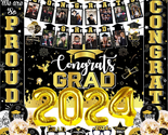 2024 Graduation Party Decorations Black and Gold, Graduation Decorations... - $36.77
