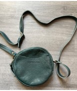 Portland Leather Small Circle Round Purse Crossbody Lagoon - $65.34