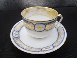 French Antique pair of coffee cups and saucers 4 pcs [84] - £59.35 GBP