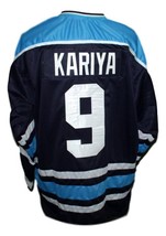Any Name Number Maine Paul Kariya Hockey Jersey New Navy Blue image 2