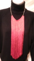 New Handmade Fringe Ombre Gypsy Boho  Bib Collar Necklace Magnet Clasp attach - £12.73 GBP