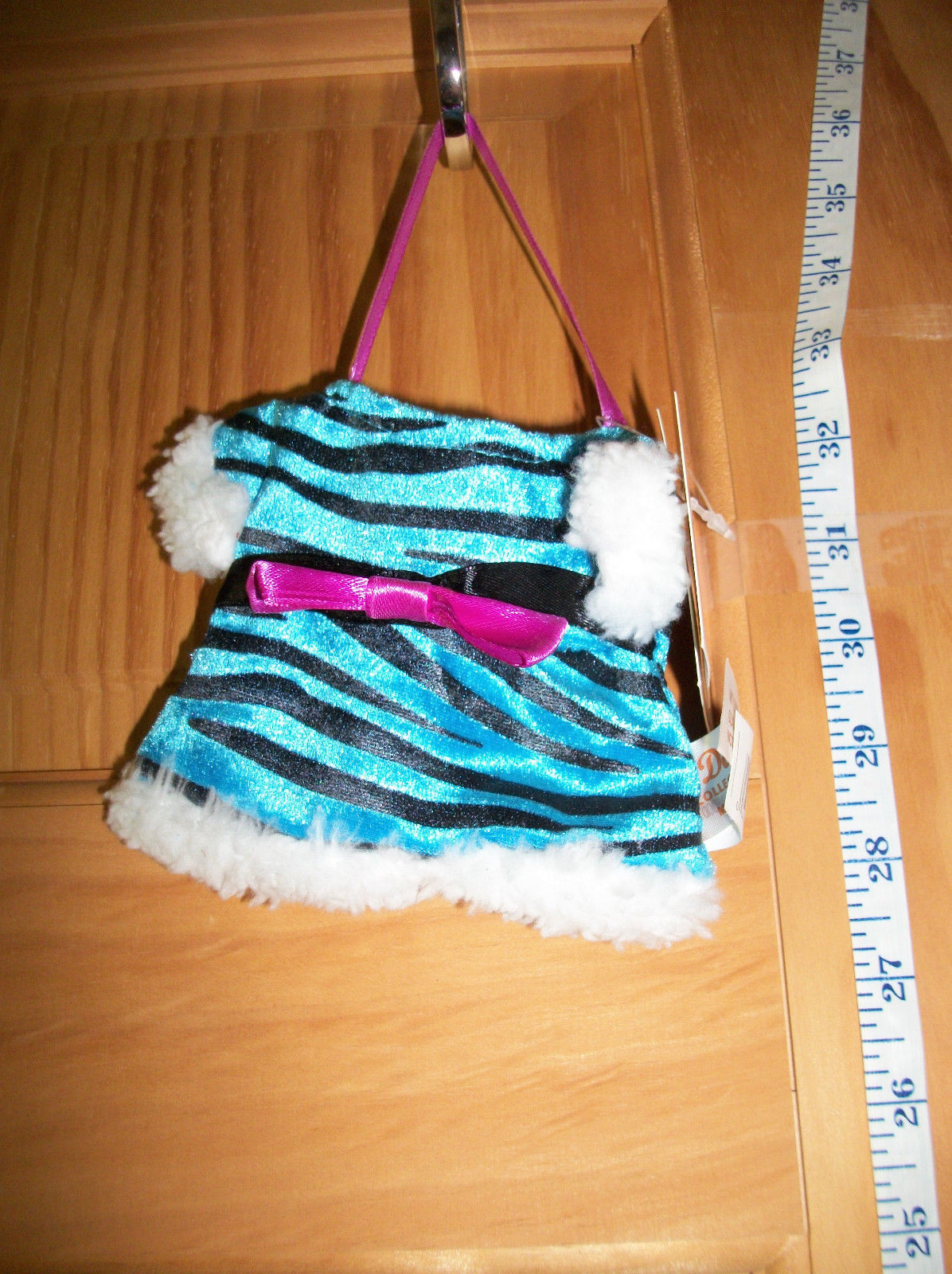 DanDee Gift Bag Plush Dan Dee Christmas Holiday Fabric Dress Tote Blue O... - $2.37