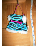 DanDee Gift Bag Plush Dan Dee Christmas Holiday Fabric Dress Tote Blue O... - $2.37