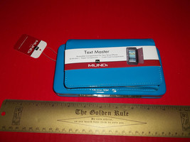 Fashion Gift Mundi Purse Solid Blue Smart Phone Accessory Tote Text Mast... - $23.74