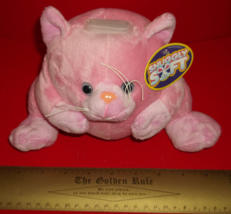 Toy Gift Plush Bank Cat Stuffed Animal Money Holder Pink Soft Kitty Easter Fun - £14.90 GBP