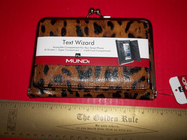 Fashion Gift Mundi Purse Leopard Print Smart Phone Accessory Tote Text W... - $23.74