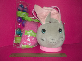 Peter Rabbit Easter Basket Kit Nickelodeon Plush Tote Pink Grass Beatrix Potter - £17.56 GBP