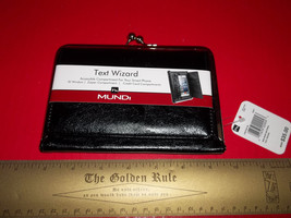 Fashion Gift Women Purse Solid Black Mundi Smart Phone Bag Tote Text Wiz... - $23.74