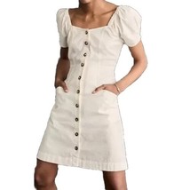 Madewell  Linen cotton  blend  Front buttons square neck Dress Size - £53.49 GBP