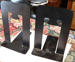 Metal bookends  10 by 6 inches Black - £17.30 GBP