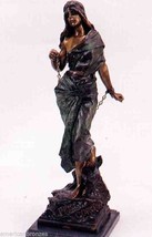 Woman in Bondage Pure American Bronze Sculpture Statue by Villanis - £2,020.49 GBP