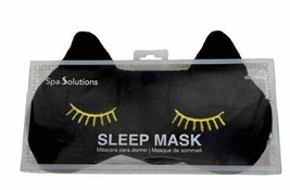 Black Cat Spa Solutions Sleep Mask Eyelashes Soft Lightweight ~ NEW - £7.84 GBP