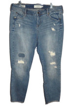 Torrid Women&#39;s 16 (38 x 25 1/2) Ankle Skinny Denim Jeans Distressed - £22.05 GBP