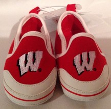 Wisconsin Badgers Crib Shoes - Baby Size 4 XL 9 - 12 Months - Great Gift... - £13.67 GBP