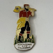 North Coast California Paul Bunyan Lions Club State Enamel Lapel Hat Pin - $7.95
