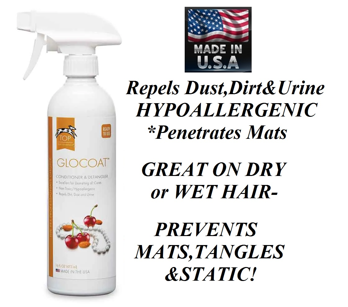 GloCoat CONDITIONER Grooming Dematting SPRAY BREAKS UP MATS on DRY or WE... - $14.99