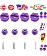 4pcs 12mm Aluminum Hex Drive Hub Adapters &amp; Locknuts for RC Hobby Cars - $262.96 MXN