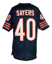 Gale Sayers Signed Custom Blue Pro Style Football Jersey PSA/DNA - £148.11 GBP