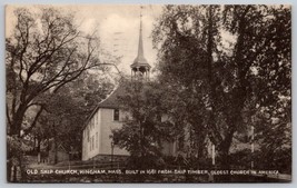 1953 Old Ship Church Hingham Massachusetts Postcard oldest puritan church 1681 - £7.78 GBP