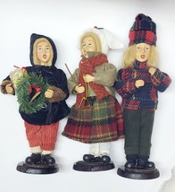 3 Vintage CAROLERS Victorian Christmas Decoration Music Singing Figurine  - $38.00