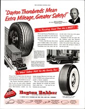 Vintage 1952 DAYTON Thorobred Rubber Tires Tire Ephemera 50&#39;s Print Ad d3 - £17.71 GBP