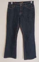 Grane Flared Leg Denim Jeans Juniors 11 Long Blue Mid Rise Dark Wash 5-P... - $194.51 MXN