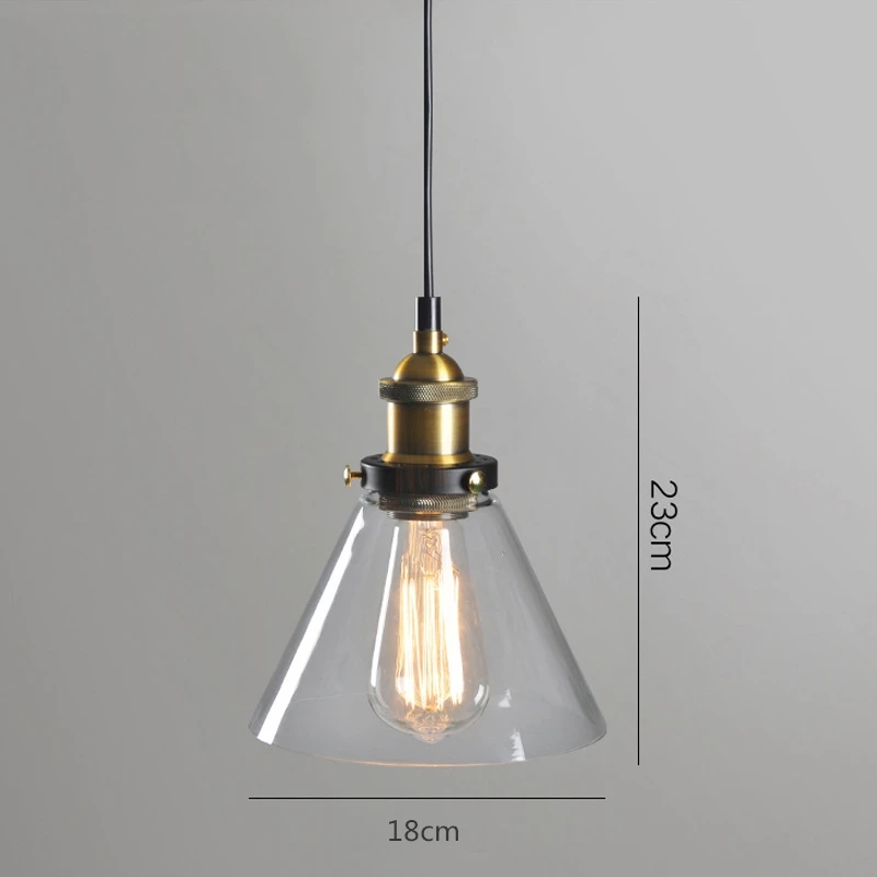 Vintage Pendant Lights Gl Pendant Lamps Loft Industrial Hang Lamp Smoky Grey Lam - £177.16 GBP