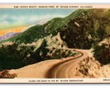 Road to Mt Wilson Observatory Los Angeles California UNP Linen Postcard Z5 - $3.91