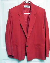 Sz 10 Petite Dumas Womens Red Light Weight Casual Dress One Button Blaze... - $9.95