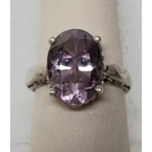 KABANA 925 STERLING SILVER AND NATURAL  AMETHYST  RING SIZE 6.75 SKY - $50.19