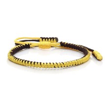 Brown String Braided Bracelet Handmade Adjustable Woven Rope Charm Bracelet For  - £7.98 GBP