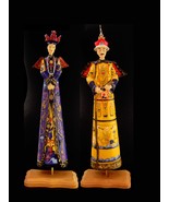 16&quot; tall Oriental Chinese set - Emperor Emperess statues -   Oriental fi... - £75.66 GBP
