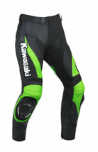 KAWASAKI MENS RACING MOTORCYCLE LEATHER ARMOURED TROUSER MOTORBIKE LEATH... - $179.00