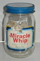 Vtg Miracle Whip Salad Dressing 16 Oz Anchor Hocking Glass Jar w/Origina... - $18.81