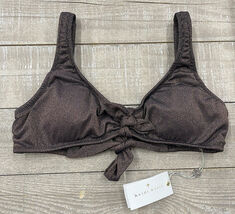 Victoria's Secret peach striped Brazilian bikini swimsuit halter medium NWT - $32.96