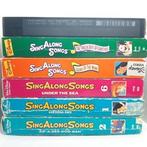 Lot of 6 Disney Sing Along Songs VHS - X-mas  Under the Sea Heigh-Ho Dal... - $19.80