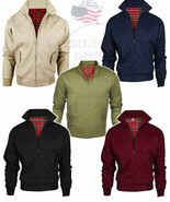 HARRINGTON JACKET MEN&#39;S CLASSIC VINTAGE RETRO SCOOTER 1970&#39;S BOMBER TREN... - $388.34 MXN+